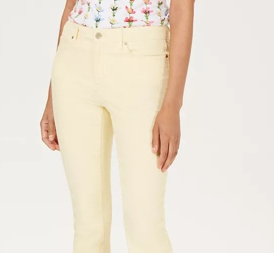 Charter Club Women's Lexington Straight-Leg Jeans Dark Yellow Size 10