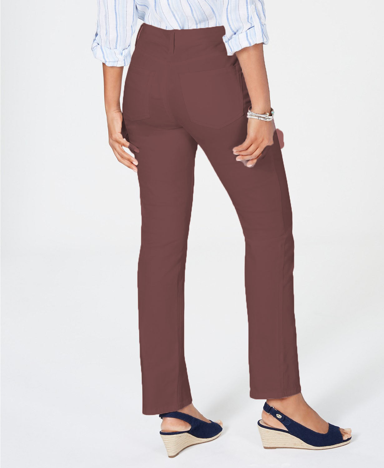Charter Club Women's Petite Lexington Straight-Leg Jeans Wine Size 6P