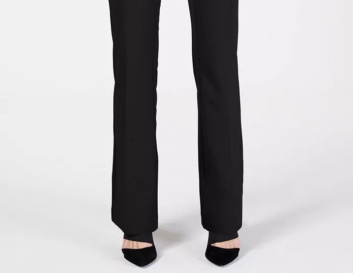 Alfani Women's Snap Waist Trousers Black Size 4 P