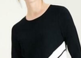 Alfani Women's Petite Striped Asymmetrical Tunic Black Size Large