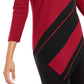 Alfani Women's Petite Striped Asymmetrical Tunic Wine Size Petite Small