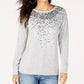 INC International Concepts Women's Sequined Knit Top Gray Size 2 Extra Large