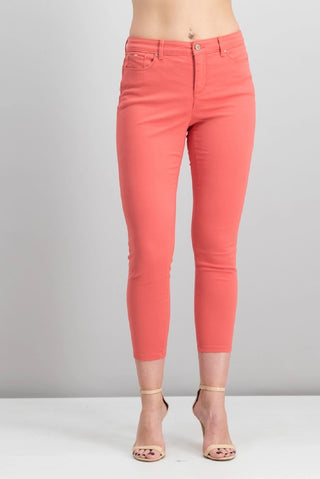 Charter Club Women's Petite Bristol Skinny Ankle Jeans Orange Size 12