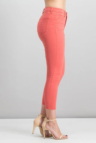 Charter Club Women's Petite Bristol Skinny Ankle Jeans Orange Size 12