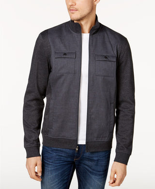Alfani Men's Reyes Mixed-Media Jacket Black Size Small