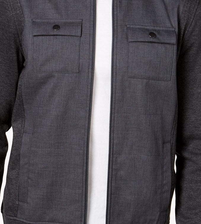 Alfani Men's Reyes Mixed-Media Jacket Black Size Small