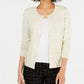 Charter Club Women's Textured Lurex Cardigan Sweater Brown Size XX-Large