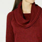 Ideology Women's Cowl Neck Pullover Dark Red Size 2 Extra Large