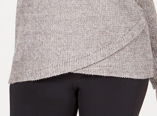 Ideology Women's Cowl-Neck Tulip-Hem Top Purple Size Small