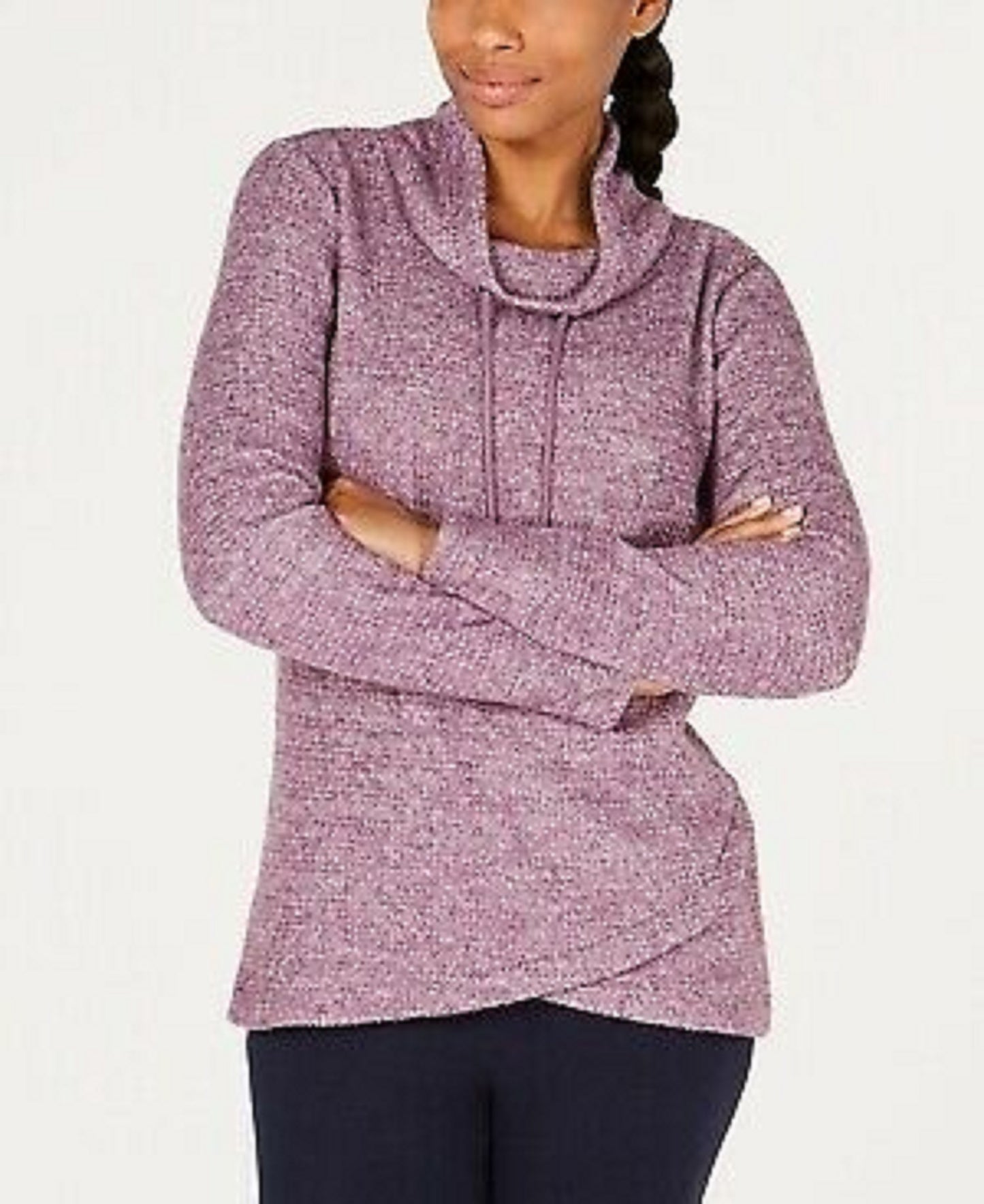 Ideology Women's Cowl-Neck Tulip-Hem Top Red Size Large