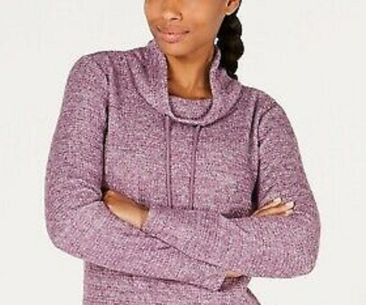 Ideology Women's Cowl-Neck Tulip-Hem Top Wine Size Small