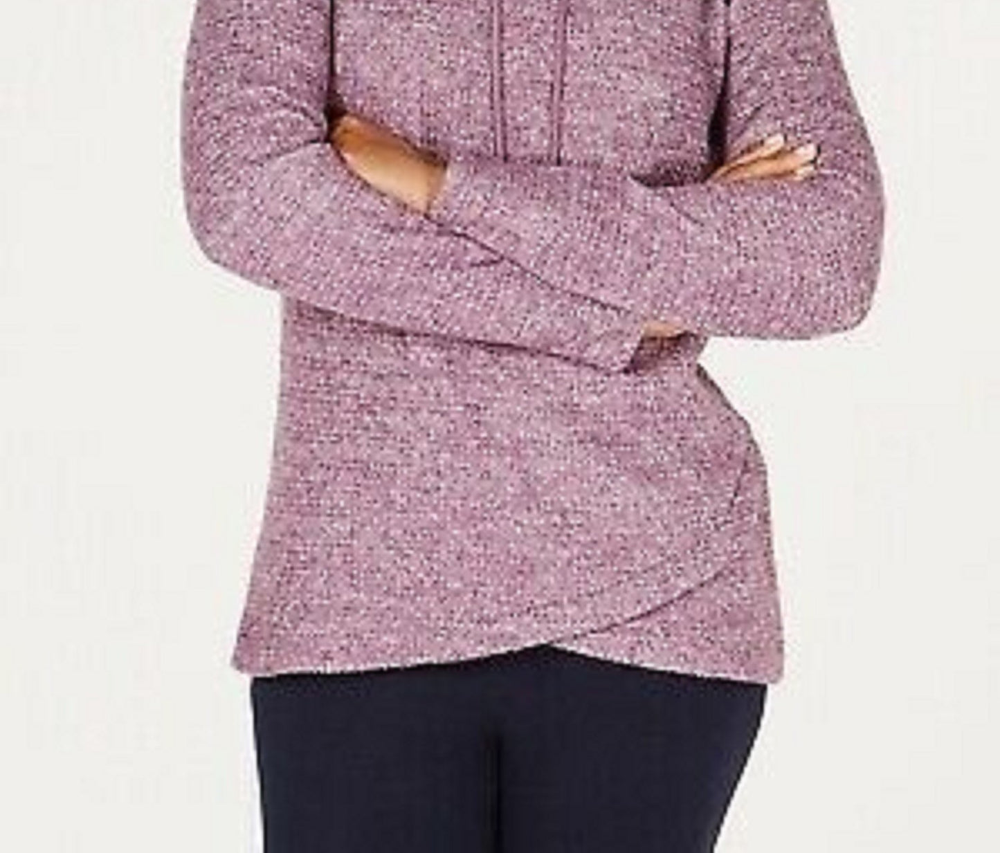 Ideology Women's Cowl-Neck Tulip-Hem Top Wine Size Small