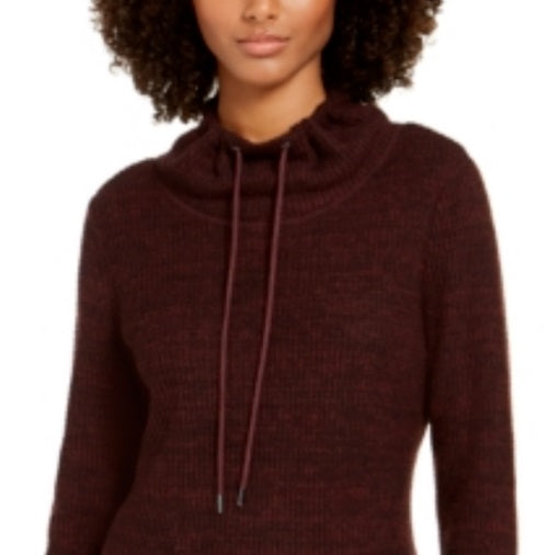 Ideology Women's Cowl-Neck Tulip-Hem Top Red Size X-Small