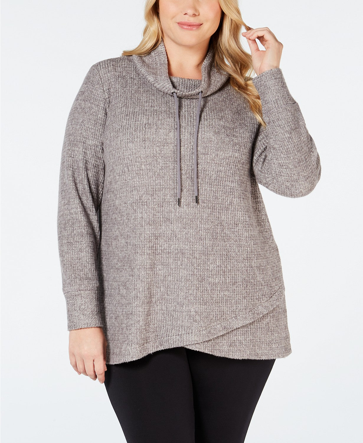 Ideology Women's Plus Drawstring Pullover Purple Size 2 Extra Large