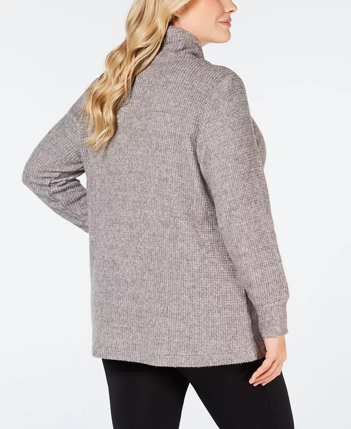 Ideology Women's Plus Drawstring Pullover Purple Size 2 Extra Large