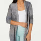 Style & Co Women's Ombre Open-Front Cardigan Black Size Small