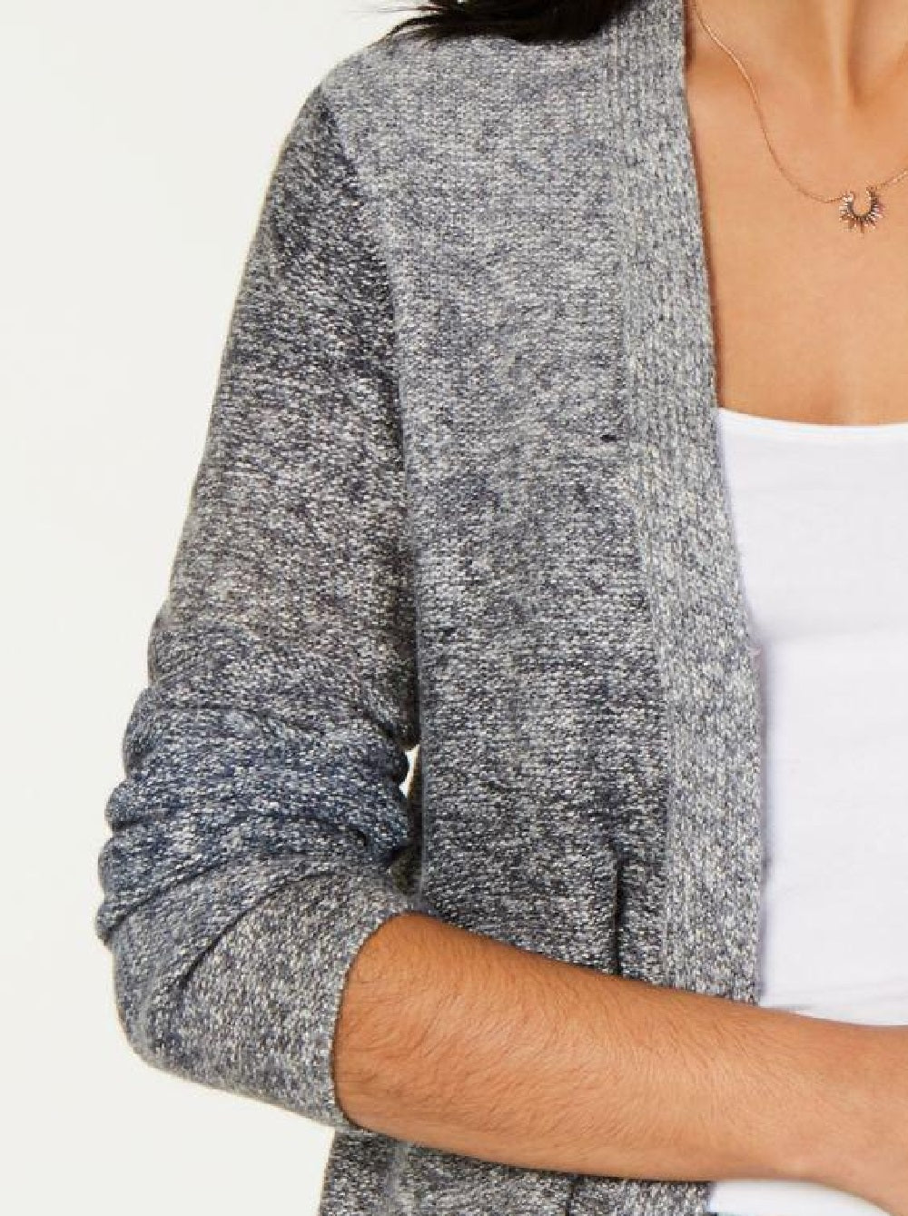 Style & Co Women's Ombré Open-Front Cardigan Gray X-Large