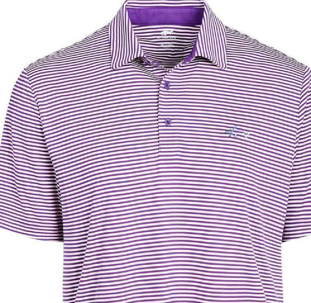 Attack Life Men's Men's Performance Stretch Feeder Stripe Polo Size Small