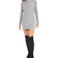 Bar III Women's Hooded Sweatshirt Tunic Top Gray Size Medium