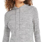 Bar III Women's Hooded Sweatshirt Tunic Top Gray Size Medium