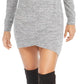 Bar III Women's Hooded Sweatshirt Tunic Top Gray Size Medium