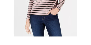 Charter Club Women's Ribbed Striped Turtleneck Lt/Paspink Size X-Large