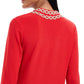 Charter Club Women's Petite 3/4-Sleeve Textured Tunic Red Size X-Large