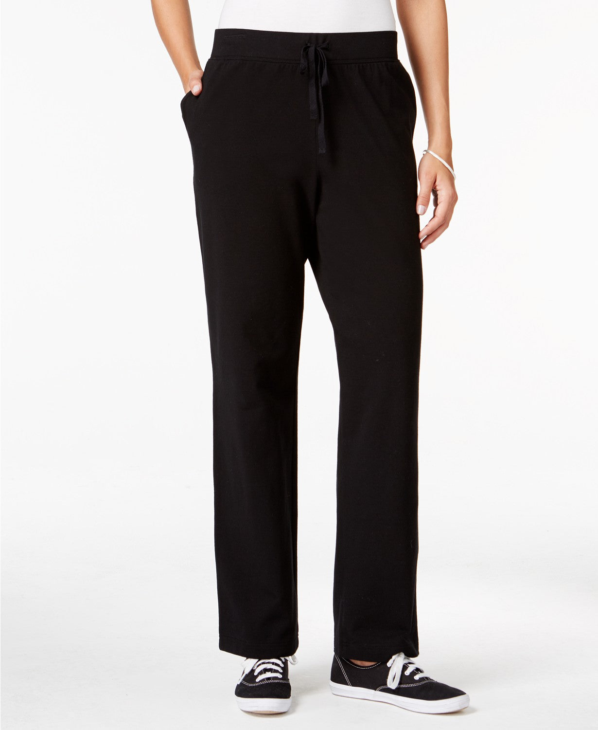 Karen Scott Women's Drawstring Active Pants Charcoal Size Petite