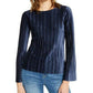 INC International Concepts Women's Pleated Velvet Top Navy Size Extra Small