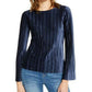 INC International Concepts Women's Pleated Velvet Top Navy Size Extra Large