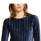 INC International Concepts Women's Pleated Velvet Top Navy Size Extra Large