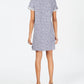 Style & Co Women's Lace Up T-Shirt Dress Blue Size Medium