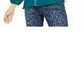 INC International Concepts Women's Grommet-Trim Peasant Blouse Blue Size Small