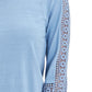 Charter Club Women's Crochet-Inset Top Blue Size Small
