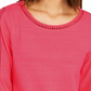 Charter Club Women's Crochet-Inset Top Med Pink Size X-Large