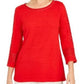 Charter Club Women's Crochet-Inset Top Red Size 2 X-Large
