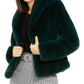 INC International Concepts Women's Faux-Fur Coat  Hunter Forest Size Large