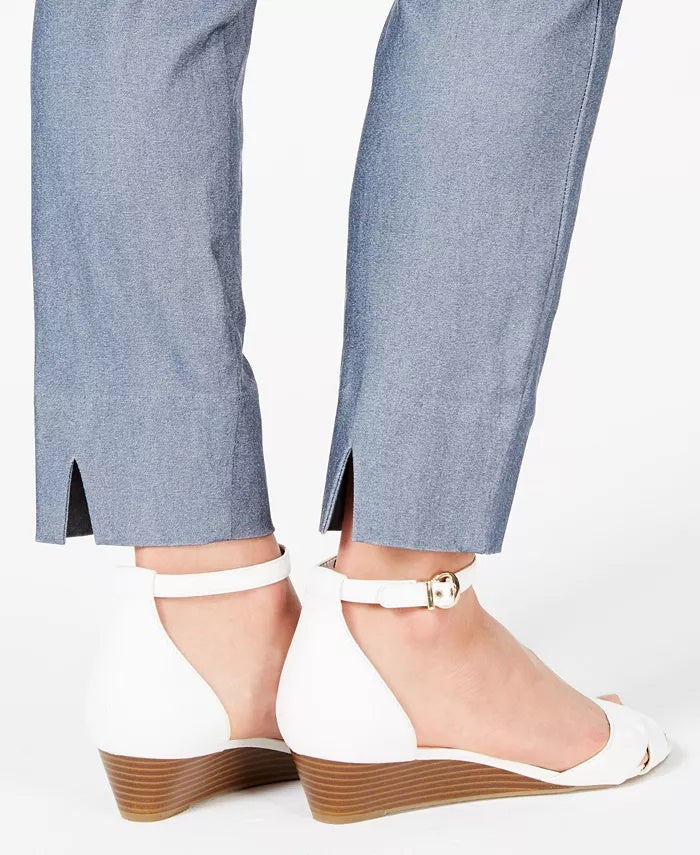 Charter Club Women's Pull-On Skinny Pants  Blue Size 18