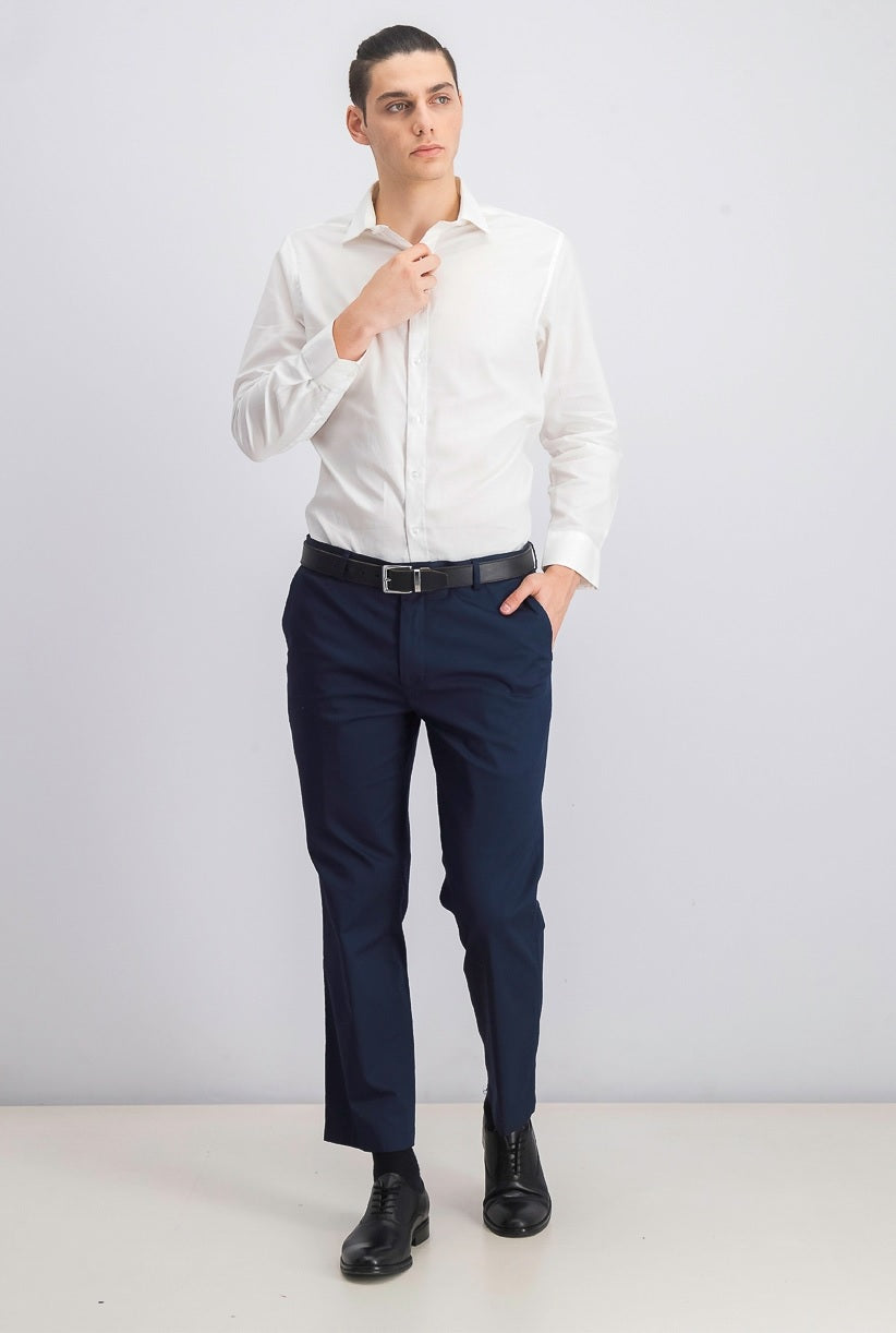 Bar III Men's Slim-Fit Stretch Knits Solid Dress Shirt  White 17.5X36-37