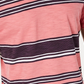 INC International Concepts Men's Stripe Split Neck T-Shirt Medium Pink Size X-Large