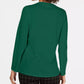 Charter Club Women's Supima Cotton Split-Neck Top  Killala Green Size Small