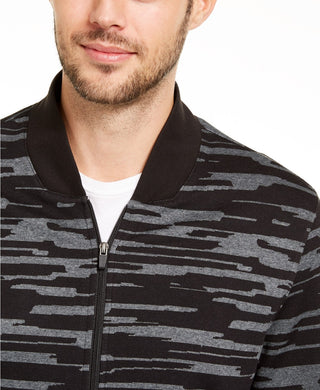 Alfani Men's Abstract-Print Bomber Jacket Black Size Small