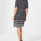 Karen Scott Women's Printed Shift Dress Black Size Petite Large