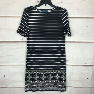 Karen Scott Women's Petite Printed Shift Dress Black Size Medium