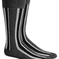 Alfani Men's Vertical Stripe Socks Black Size Regular