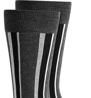 Alfani Men's Vertical Stripe Socks Black Size Regular