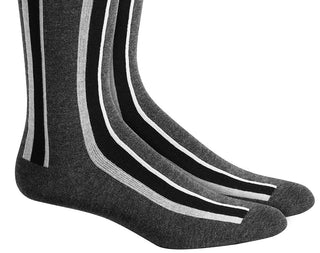 Alfani Men's Vertical Stripe Socks Black Size Regular