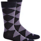 Alfani Men's Diamond Striped Socks Blue Size Regular