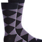Alfani Men's Diamond Striped Socks Blue Size Regular