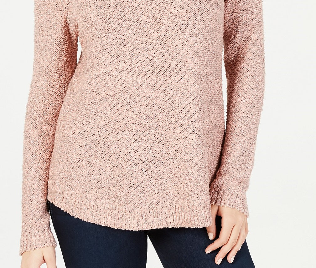 INC International Concepts Women's Petite Shine Sweater Pink Size Medium